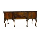 English Carved Chippendale Mahogany Buffet