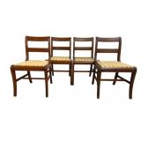 Set of 4 Mahogany Dining Chairs