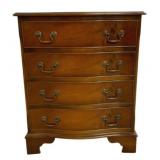 English 4 Drawer Bow Front Chest