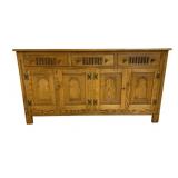 Oak Gothic Revival Style Buffet Sideboard