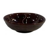 Mar Crest Stoneware Divided Dish - 10 x 8 x 3.5