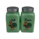 Jadeite Salt & Pepper Shakers - 4" Tall