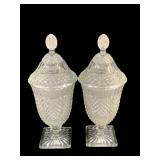 2 Glass Candy Jars w/ Lid - 9.5' Tall