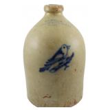 1800s Boston Stoneware Jug S.W. Clifford