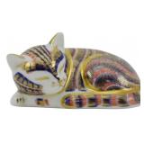 Royal Crown Derby Sleeping Kitten Paperweight