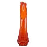 LE Smith Diamond Butt 24' Swung Glass Vase