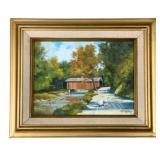 Framed Hand Painted Landscape Artwork 18'x22'