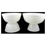 Pyrex Milk Glass Opal 4pc Bowl Set 4'x10'
