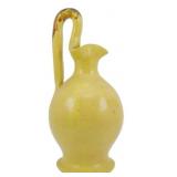 Vintage Yellow Pottery Rebecca Pitcher 9'