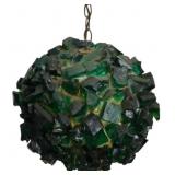 Mid Century Chunky Lucite Swag Lamp 11'