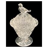 Hofbauer Crystal 'Byrdes' Candy Dish - 4.25' Tall