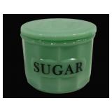 Jadeite Sugar Jar w/ Lid - 4.25 x 3.5