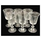 6 Lenox Antique Clear Water Goblets 6.75'