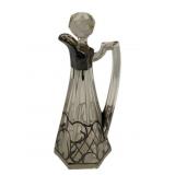 Vintage Silver Overlay Cruet - 9' Tall