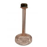 Pink Glass Candleholder - 8.5' Tall