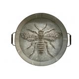 Embossed Bee Metal Tray - 26.75' Round