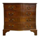 English Mahogany Bow Front 4 Drawer Chest
