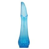 L.E. Smith Peacock Blue Simplicity 21' Vase