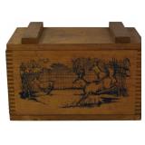 Vintage Wooden Crate w/ Deer Scene 10'x16'x9'
