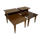 Pair Lane Mid-Century Step Down End Tables