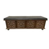 Mid-Century Upholstered Bench w/ Storage by Lane