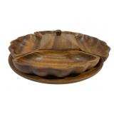 Wood Rotating Serving Dish 7 pc - 11 x 6