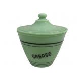 Jadeite Grease Jar w/ Lid - 6.5 x 6