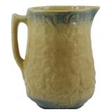 Antique Yellow Ware Stoneware Pitcher 8'