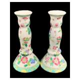 Pair Vintage Candlestick Holders- 9' Tall