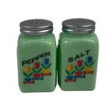 Jadeite Salt & Pepper Shakers - 4" Tall