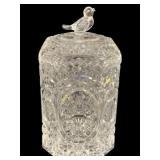 Hofbauer 'The Byrdes' Crystal Biscuit Jar
