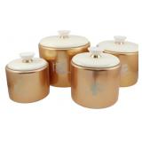 Vtg Mirro 4pc Copper Tone Canister Set 8'