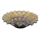 Vtg Northwood Amethyst Three Fruits Carnival