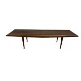 Mid-Century Modern Slatted Wood Coffee Table