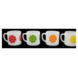 Set of 4 Federal Daisy Mugs