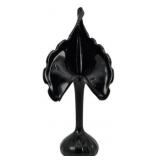 Black Amethyst Jack in the Pulpit Glass Vase