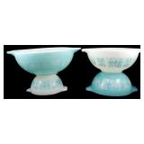 Pyrex Butterprint Turquoise Mixing Bowls Set