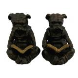 2 Bronze Bookends - 4 x 2.5 x 3