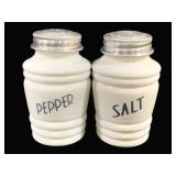 Milk Glass Salt & Pepper Shakers - 5' Tall