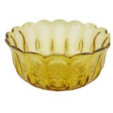Vtg Anchor Hocking Amber Glass Bowl 4'x9'