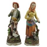 Pair Vintage HOMCO Figurines 13'