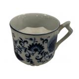 Blue Onion Mustache Mug - 3.5' Tall