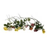 13 Vintage Porcelain Flowers - 13.5' Long