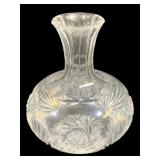 Press Cut Glass Water Bottle - 7.5' Tall