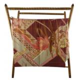 Mid Century Folding Yarn Basket 18'x16'x9'