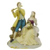 Porcelain Courting Couple Figurine 8'