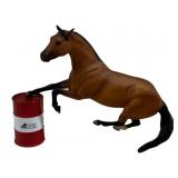 Breyer Reining Chestnut w/ Metal Barrel