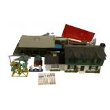 Lot HO Scale Model Train Buildings & Access