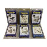 6pc Lot Cornerstone HO Scale Modulars Kits
