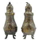 Pr Assumed Sterling Silver Footed Shakers